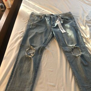 Purple jeans